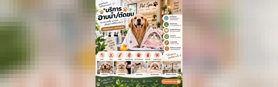 บริการอาบน้ำและตัดขนสัตว์เลี้ยง